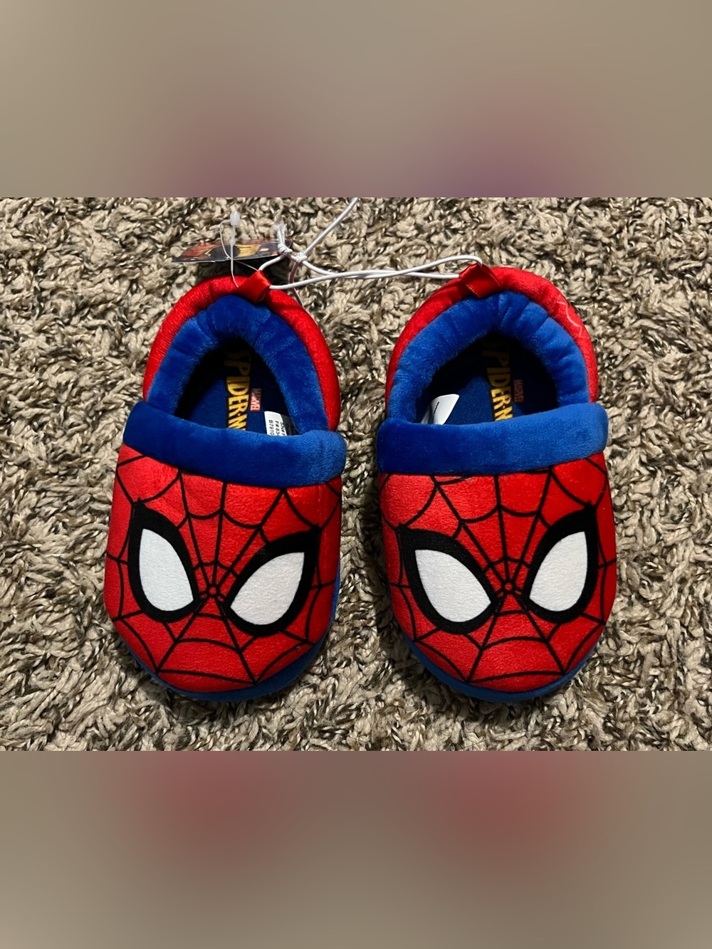 Spider-Man Slippers Toddler Boy 7/8 NWT